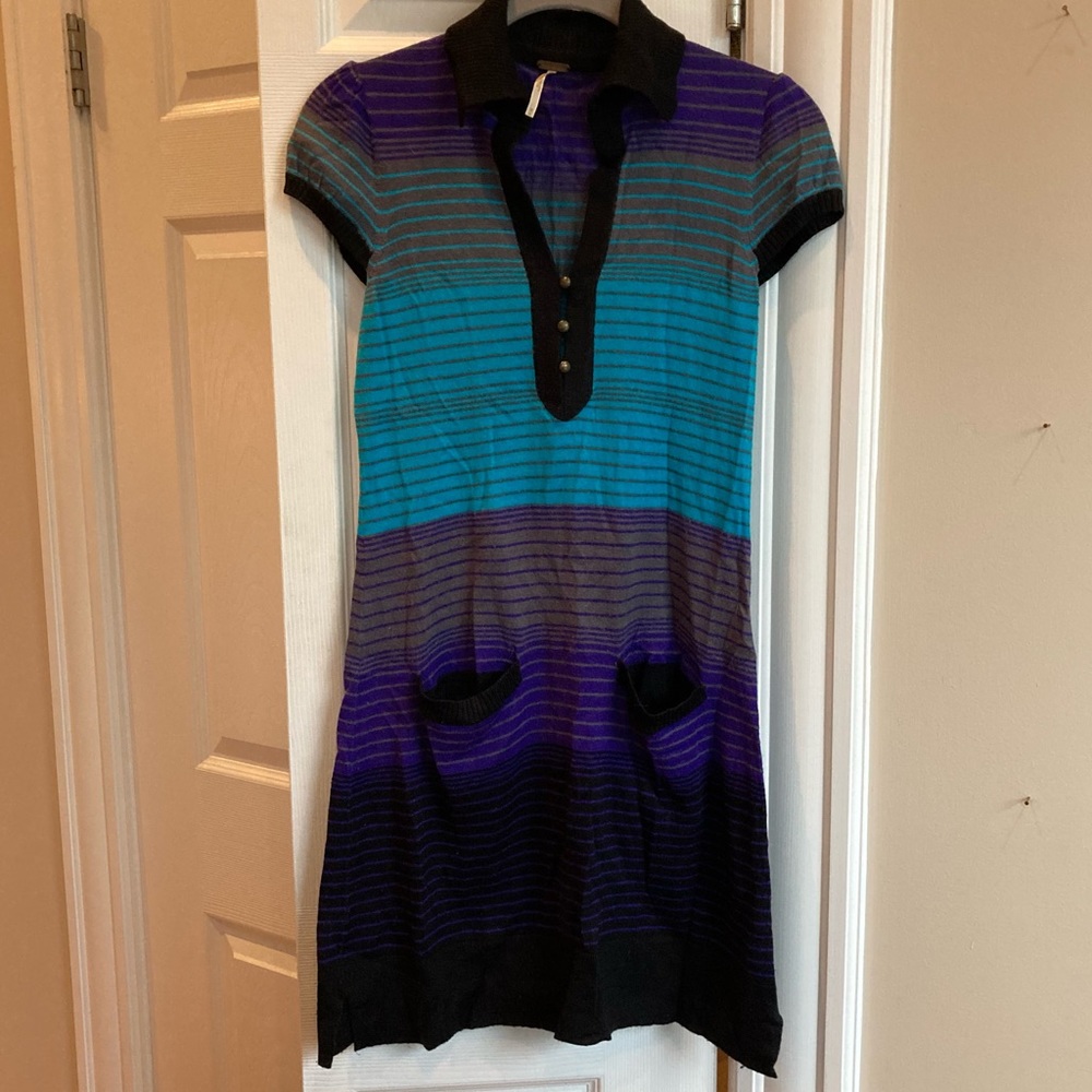 Free People mini striped sweater dress